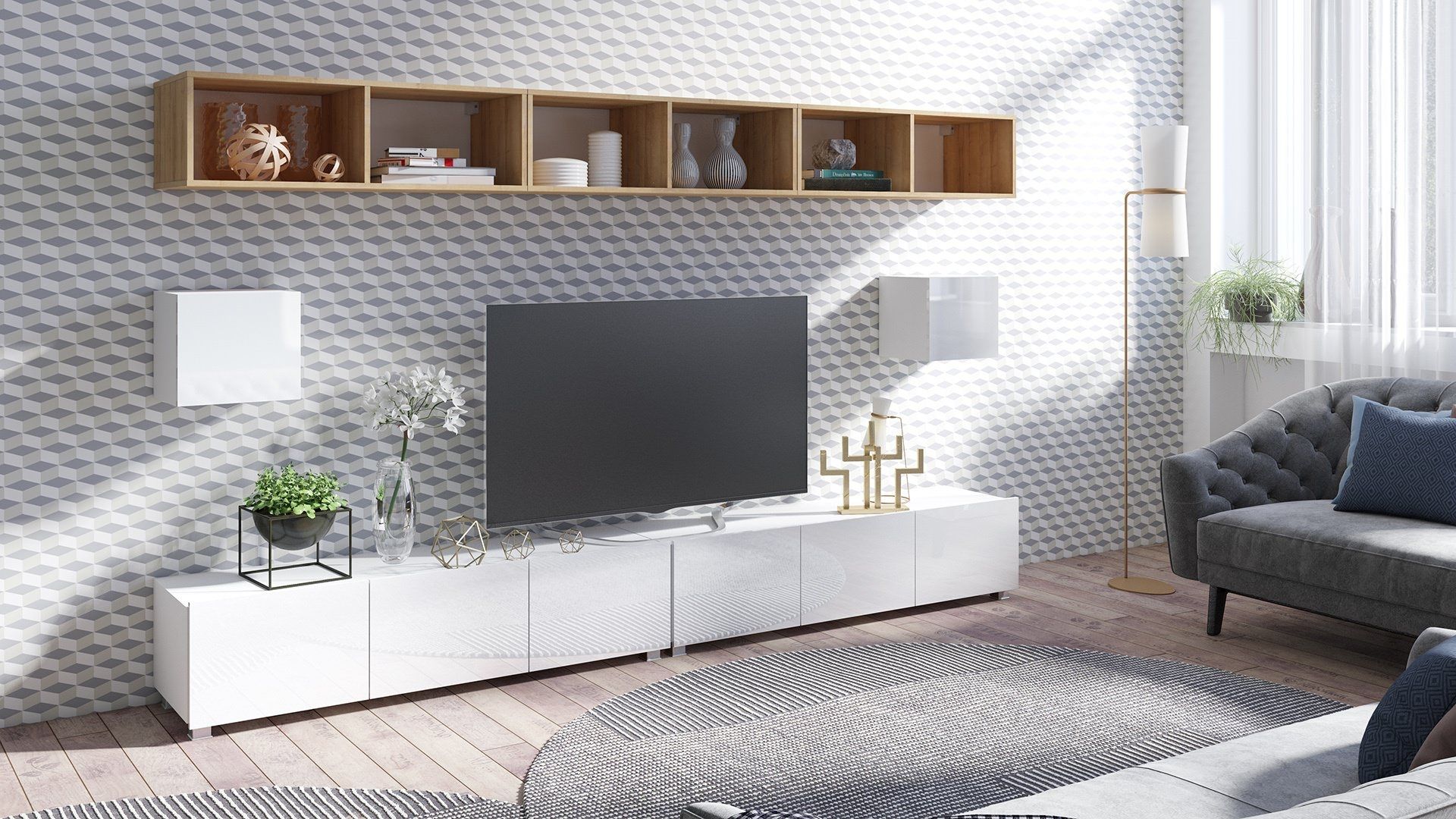 Police závěsná KALABRINI C-07