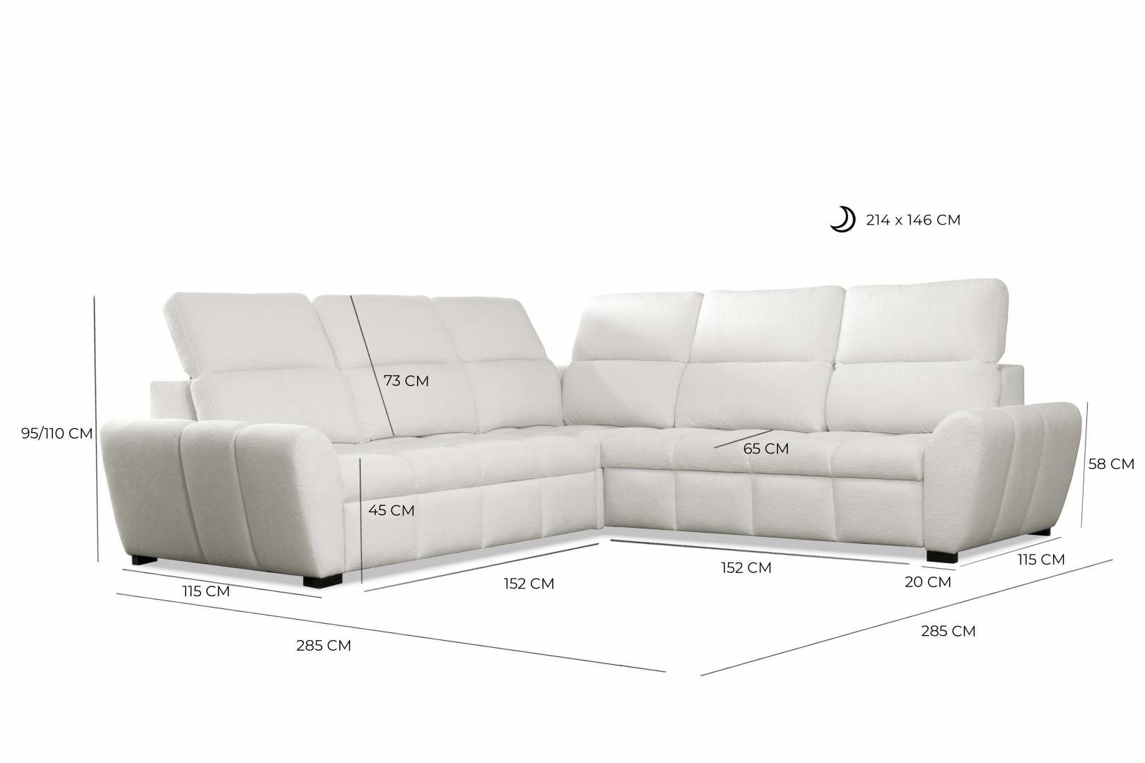 Rohová sedací souprava AURO