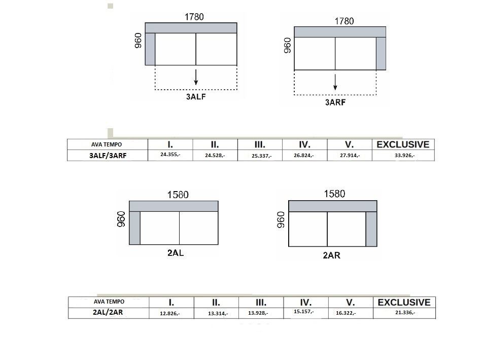 Sedací souprava AVA TEMPO PROGRAM