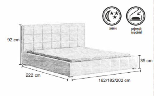 Manželská postel CHESTER