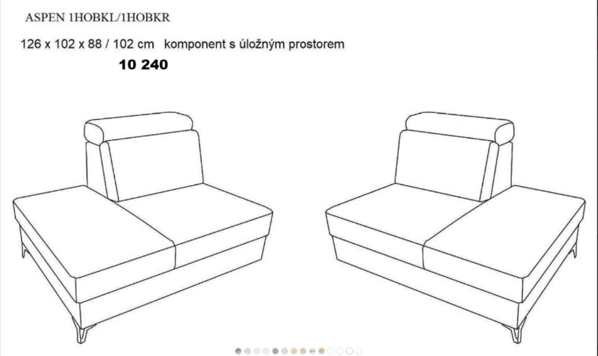 Sedací souprava ASPEN program