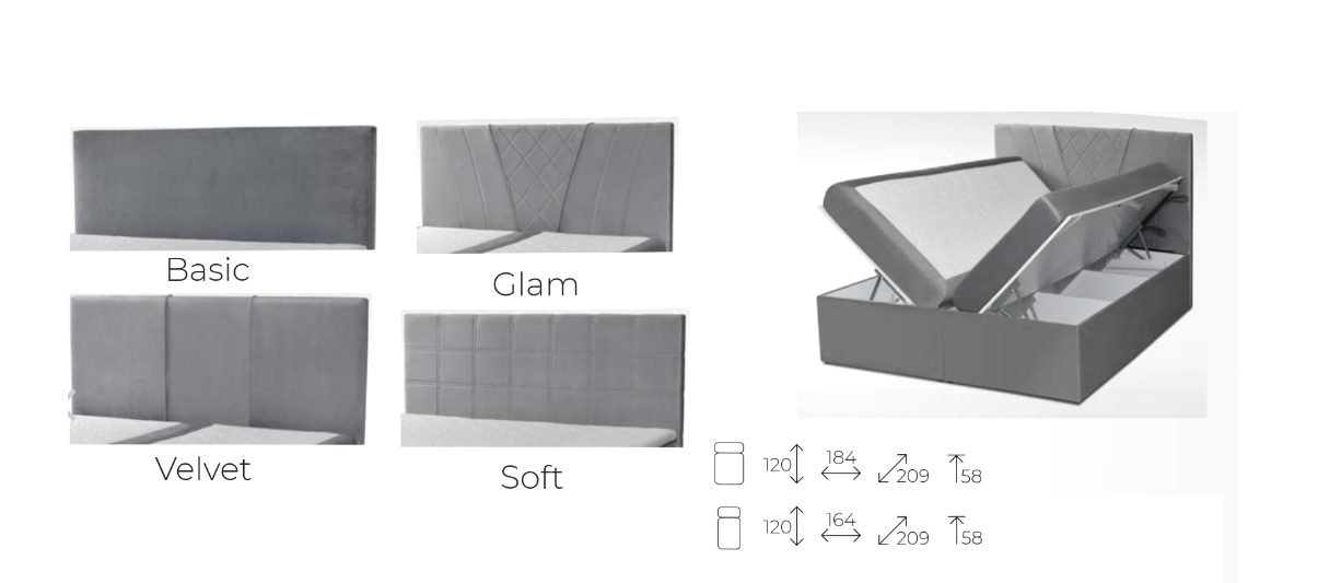 Manželská postel BOXSPRING