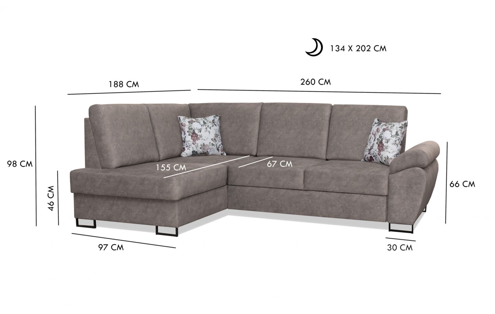 Rohová sedací souprava MILLAN