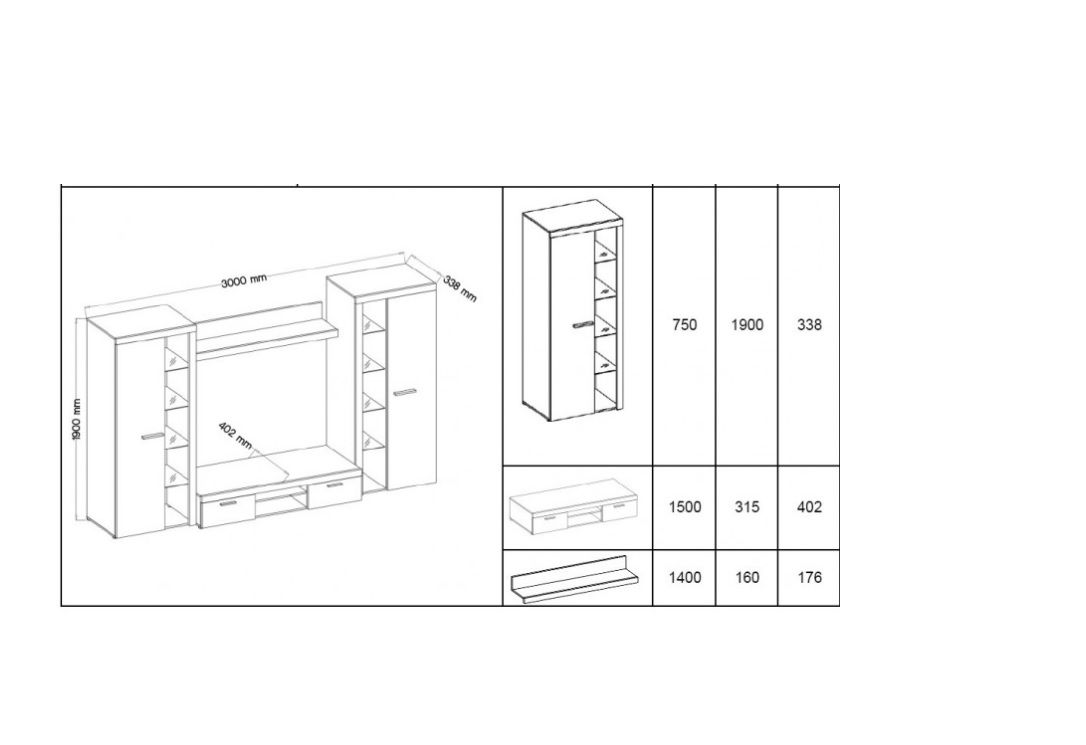 Obývací sestava RUMBAA XL
