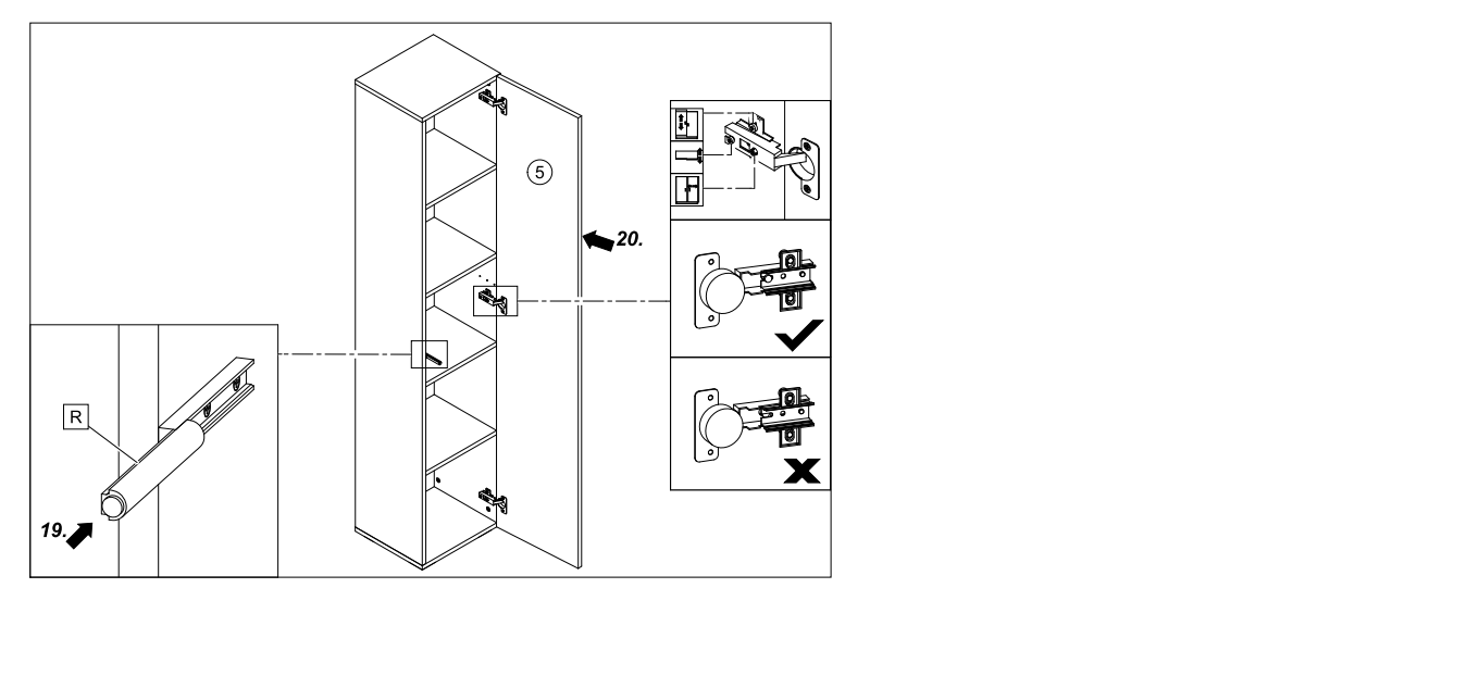 Univerzální skříňka REA REBECCA 5K + 5D