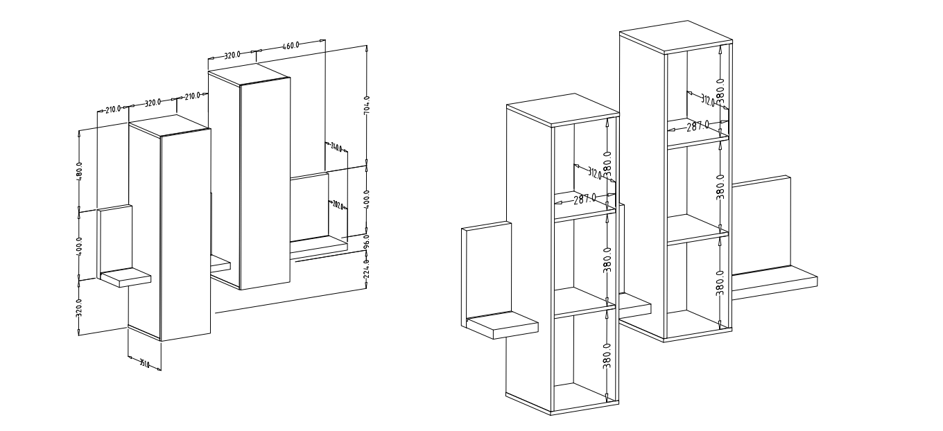 Obývací sestava BOTA Appenzellský smrk - šedá Matera
