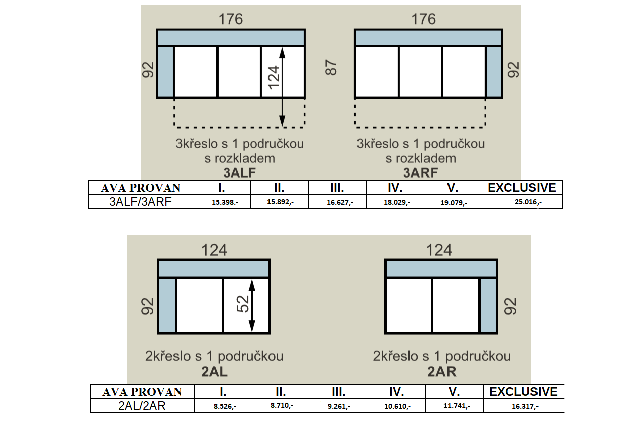 Sedací souprava AVA PROVAN PROGRAM