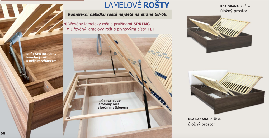 Manželská postel REA OXANA 180