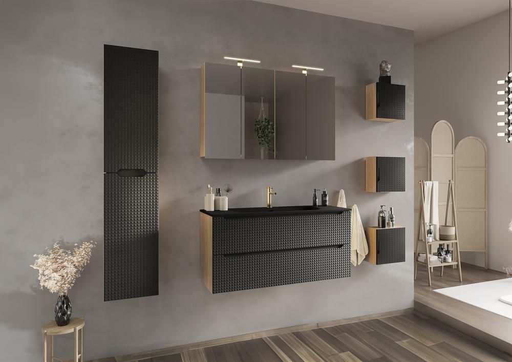 Koupelnová skříňka LUXOR ČERNÁ 83-35 1D - závěsná