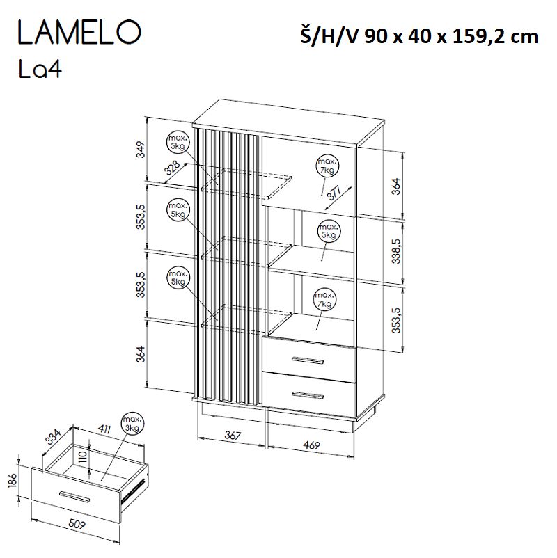 Jídelní sestava LAMELO