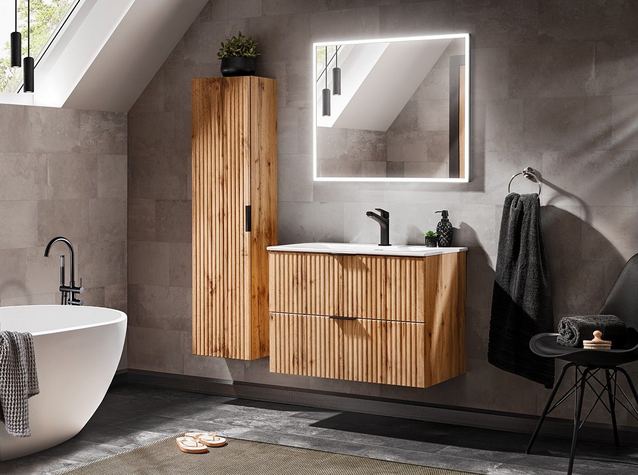 Koupelnová skříňka ADELLE 80-01 - vysoká