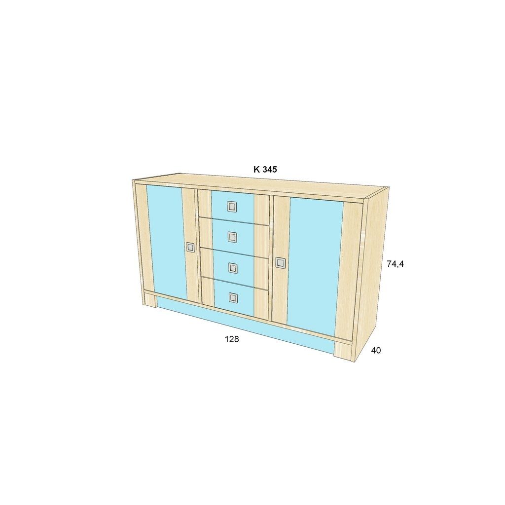 Kombinovaná komoda BOŘEK K 345
