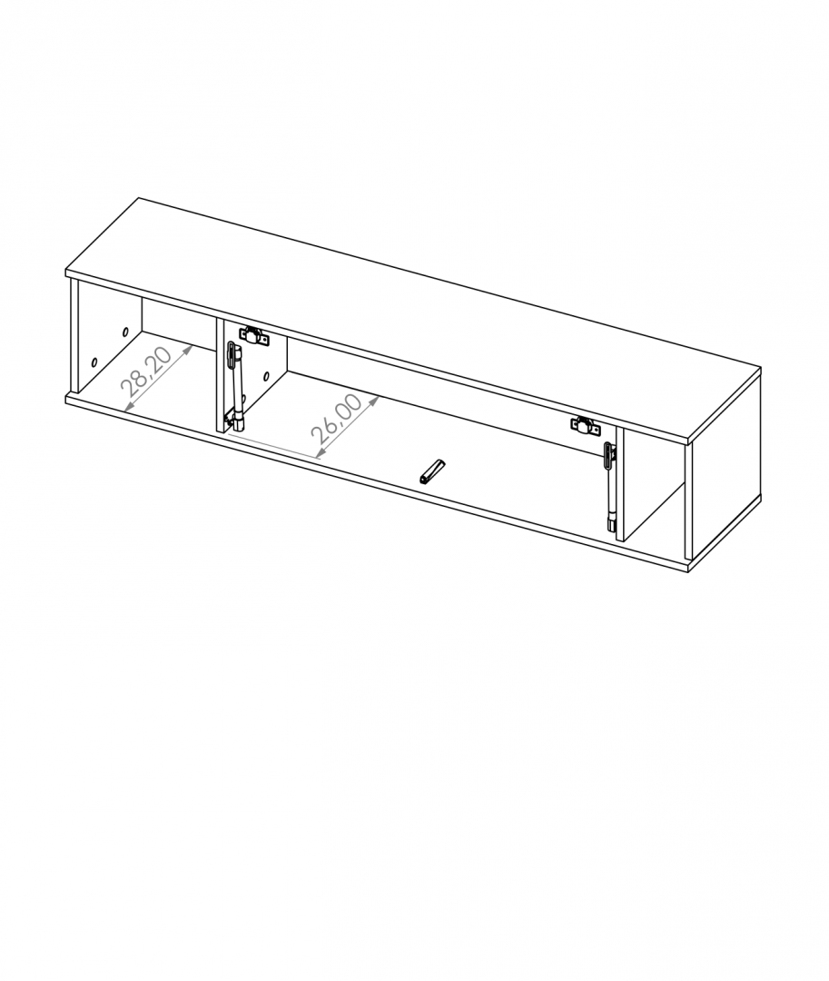Nástěnná police QUARTY QT-06