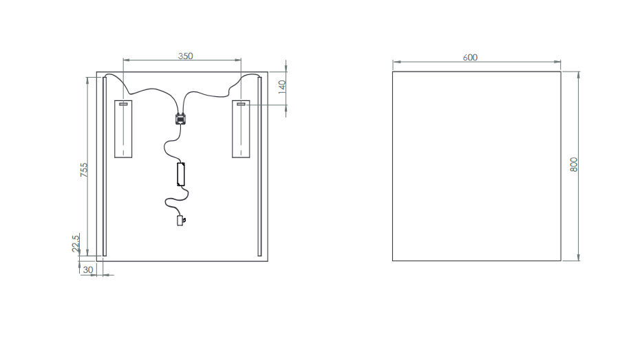 Koupelnové zrcadlo AURA LED 120
