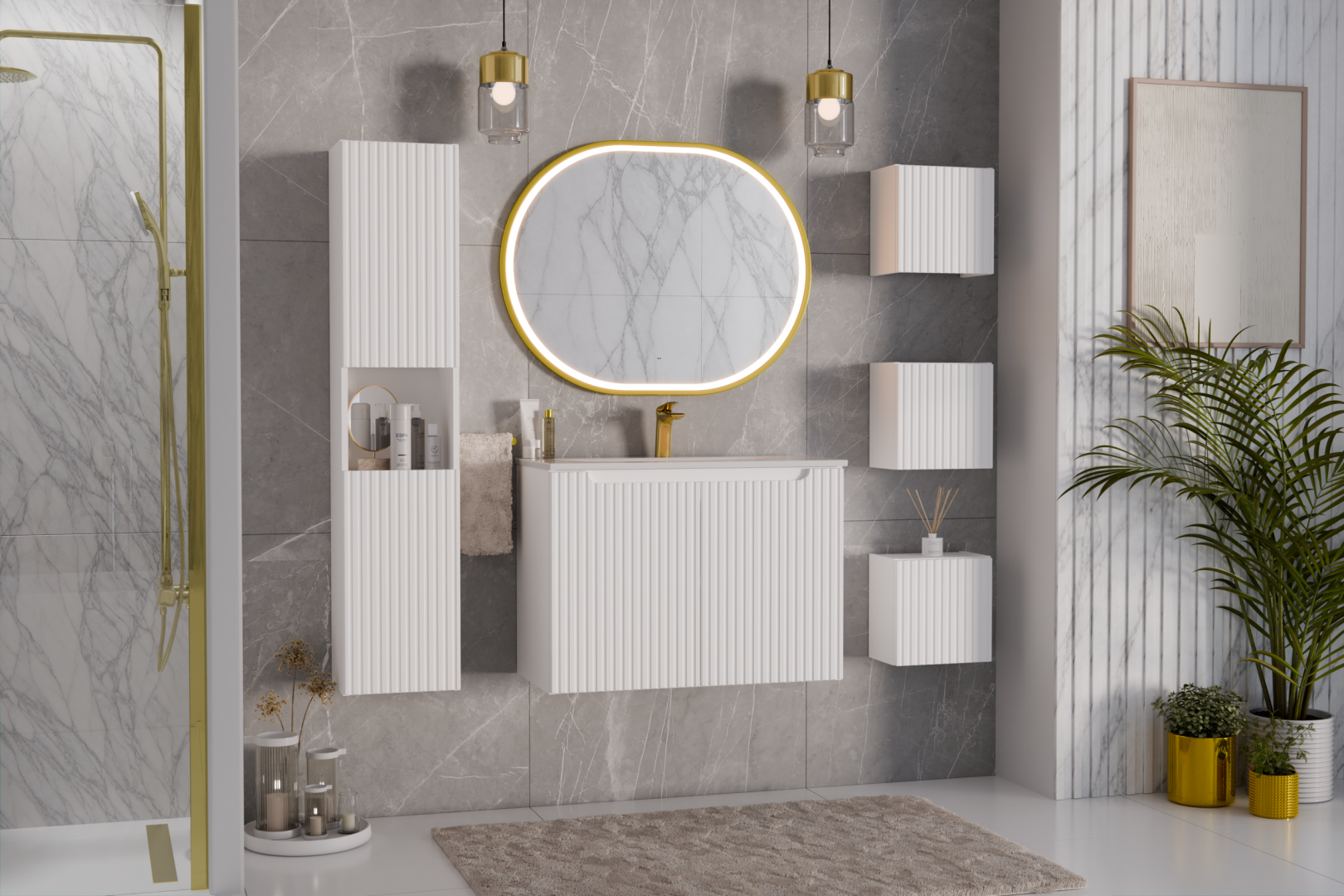 Koupelnové zrcadlo LED APOLLO 2 - vodorovné