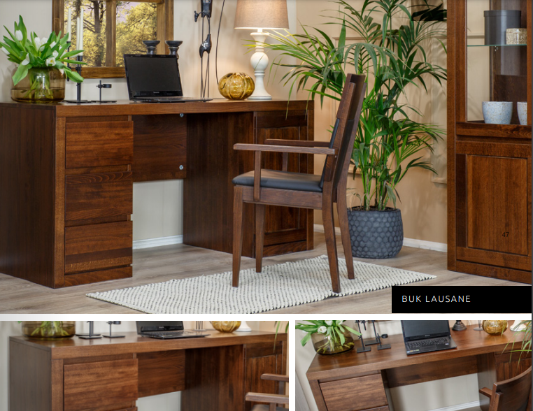 Pracovní stůl z masivu BR302 dub