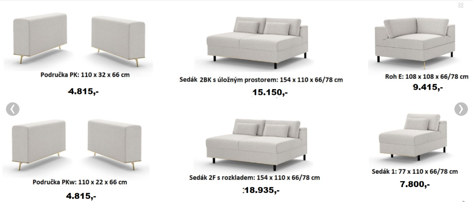 Sedací souprava CHROME NEW PROGRAM