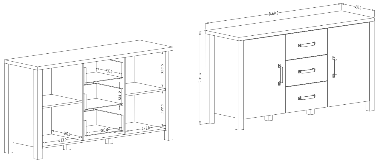Obývací sestava OLIN II Appenzellský smrk