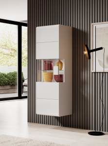 Závěsná vitrína TOLEDO Bílá/ bílý lesk