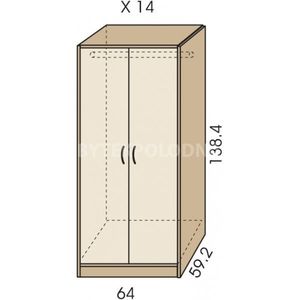 Šatní skříň JIM 5 X 14