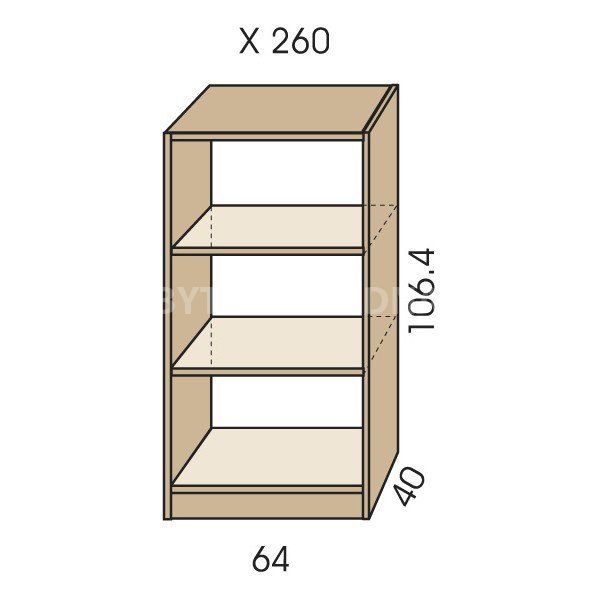 Policový regál JIM 5 X 260