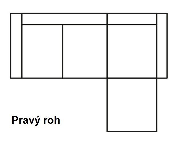 Sedací souprava ASPEN I pravý roh látka Salvador SKLADEM