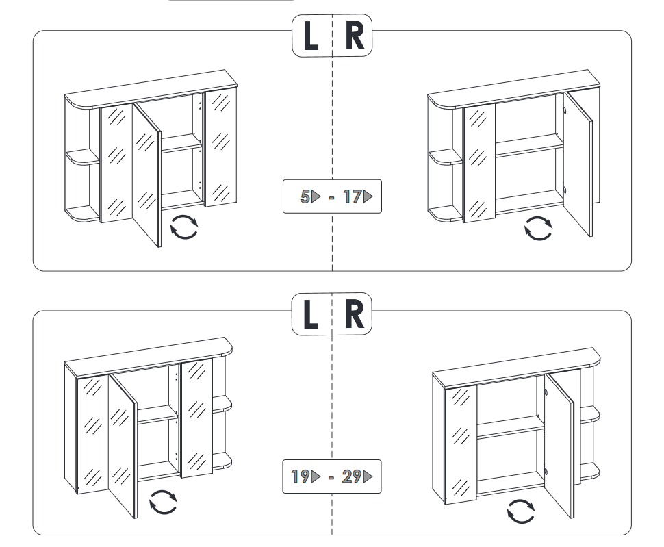 Koupelnová skříňka PLATINIUM 840 - závěsná zrcadlo 94