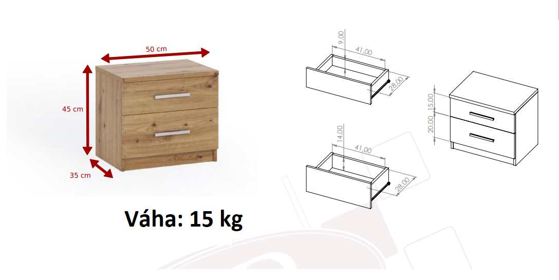 Noční stolek BONNO