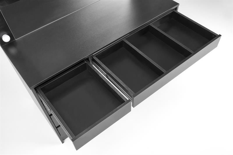 Toaletní stolek HOLLYWOOD XL ČERNÝ