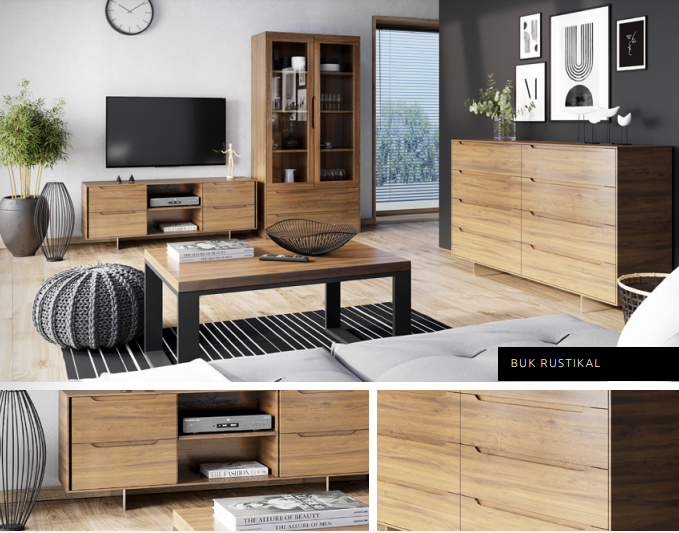 TV komoda z masivu RV420 buk