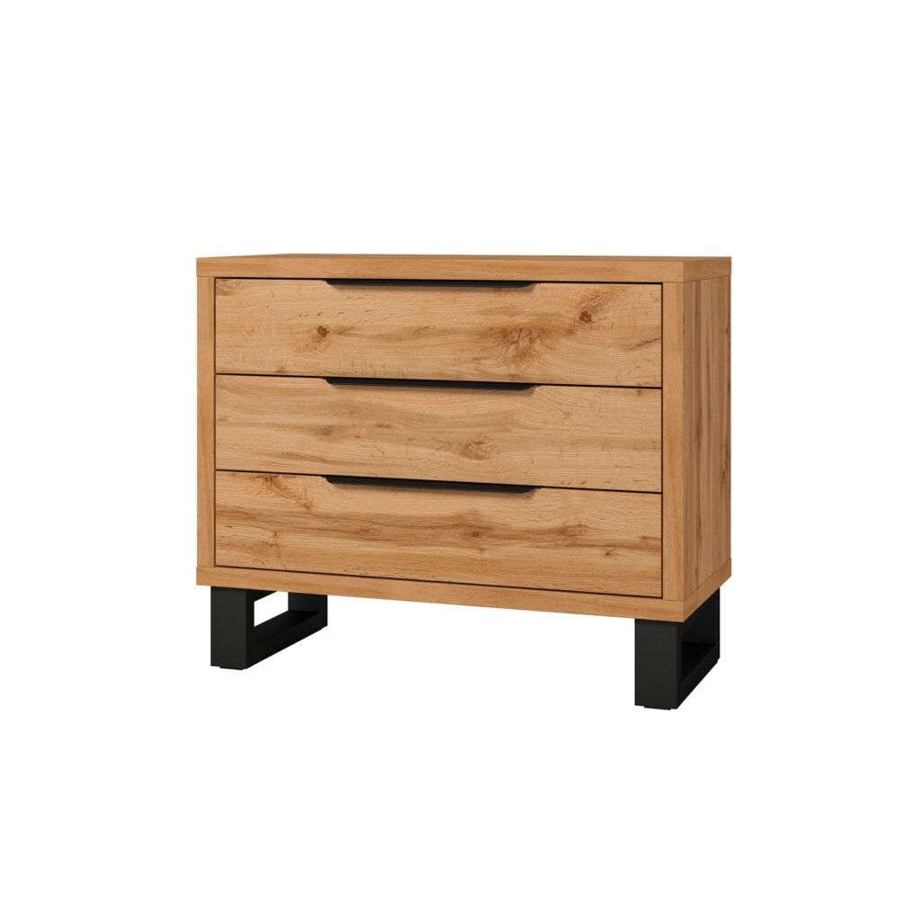 Komoda HALES dub wotan/černá