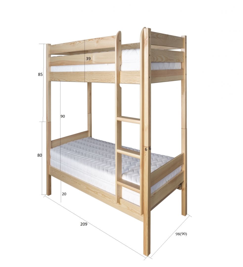 Patrová postel z masivu LK136 80