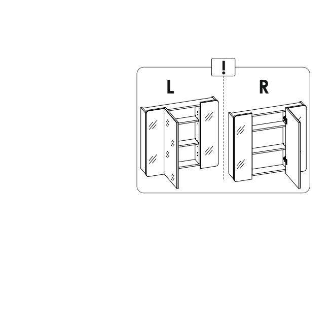 Koupelnová skříňka ARUSA 843 - závěsná zrcadlo 80
