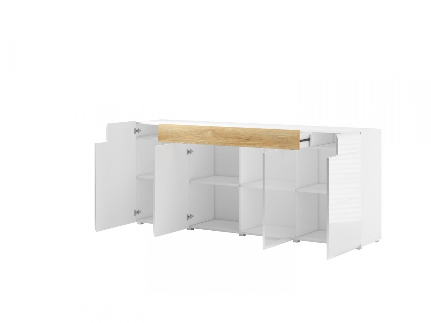 Komoda II TOLEDO Bílá/ bílý lesk