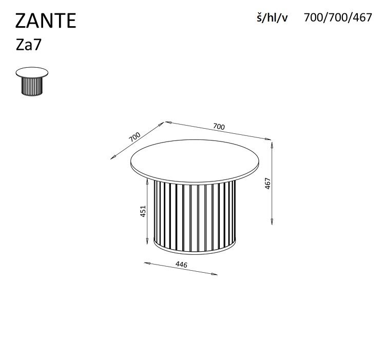 Konferenční stolek ZANTE 7