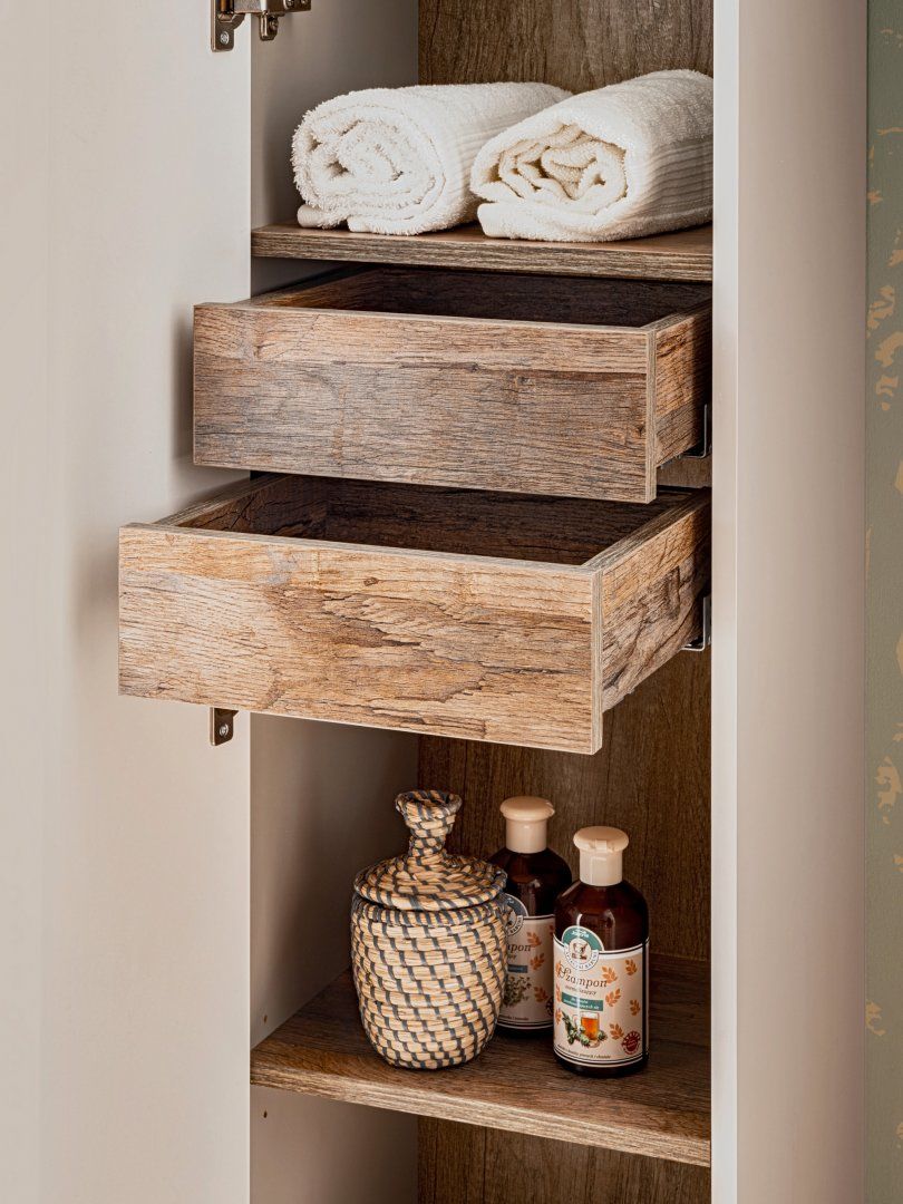 Koupelnová skříňka SANTA FEE ŠEDÁ 80-01 - vysoká