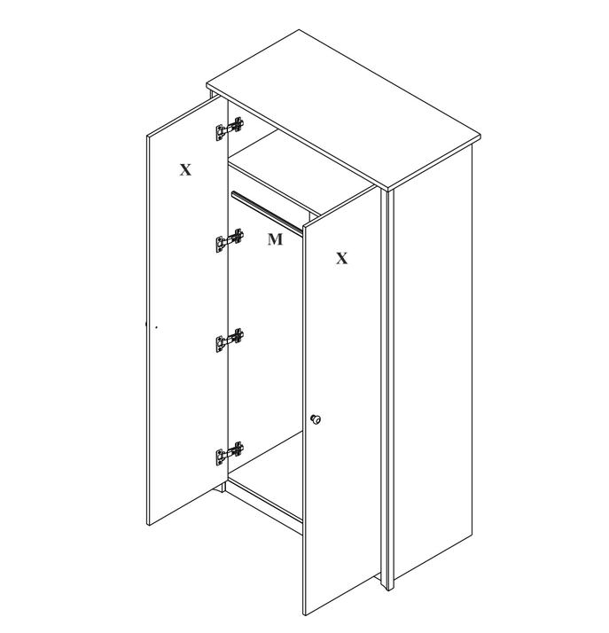Šatní skříň Finezia F2 Dub Sonoma