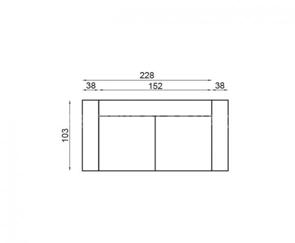 Kožená pohovka SCANDY 3