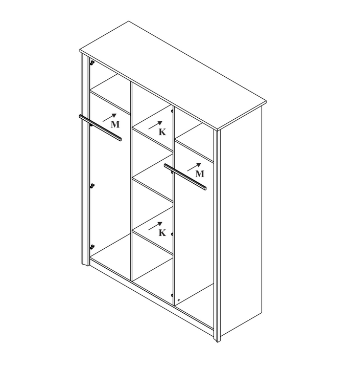 Šatní skříň Finezia F3 Dub Sonoma