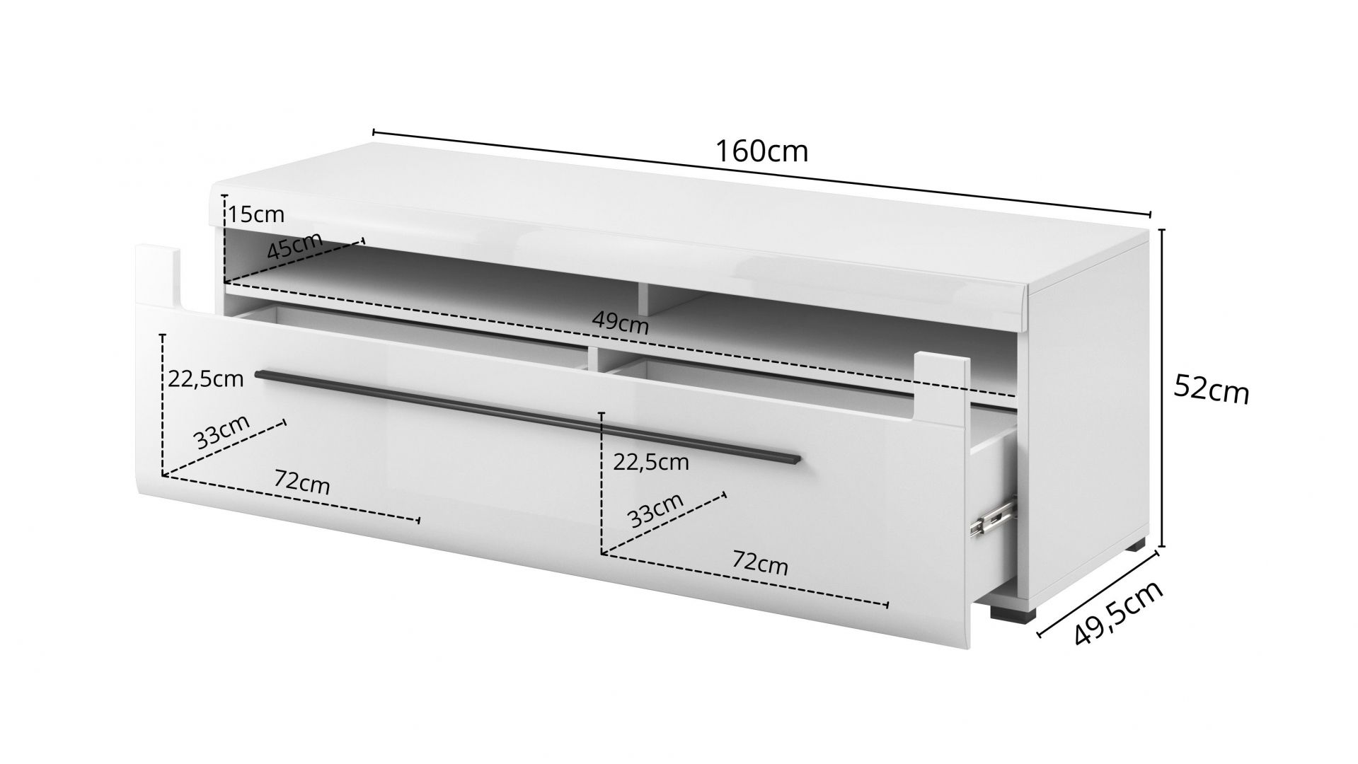 TV komoda 160 TULSA Dub Grandson