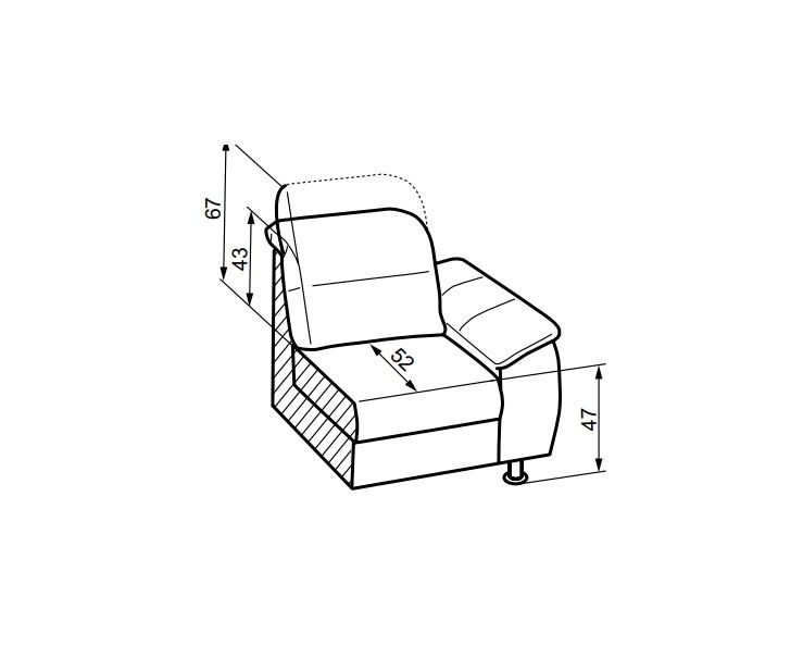 Kožená sedací souprava SCANDY do U 1