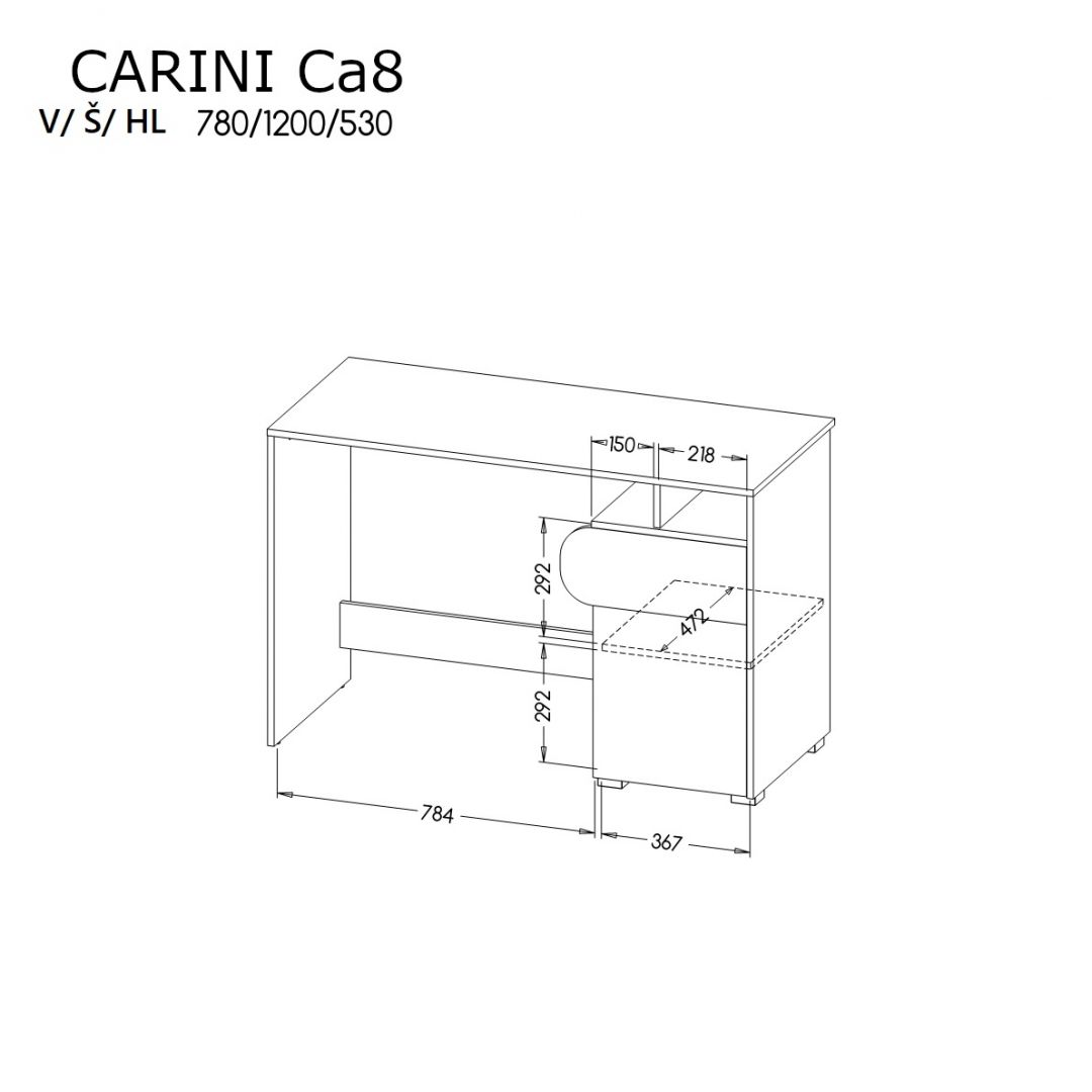 Pracovní stůl CARINI 8
