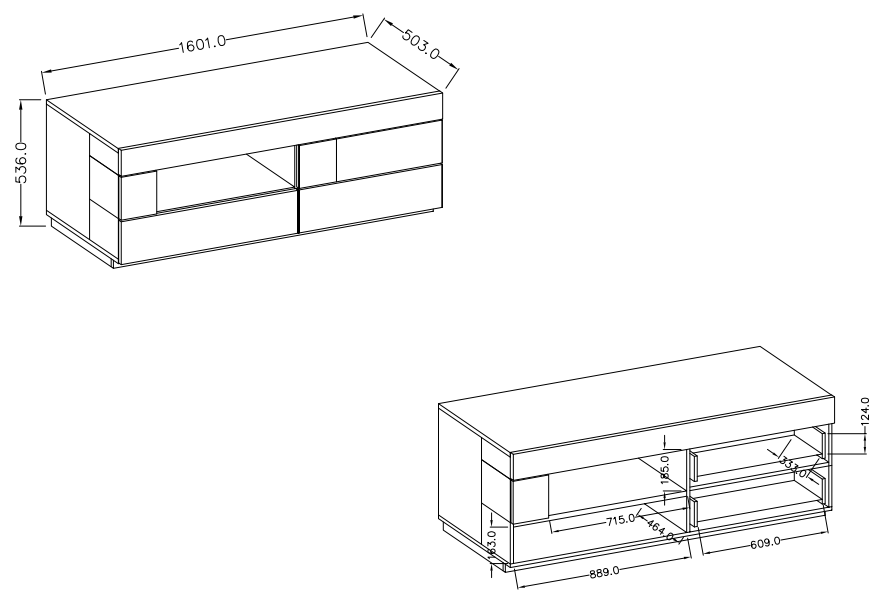 TV komoda 160 SILKE Matera - Dub Wotan
