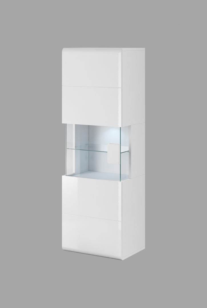 Závěsná vitrína TOLEDO Bílá/ bílý lesk