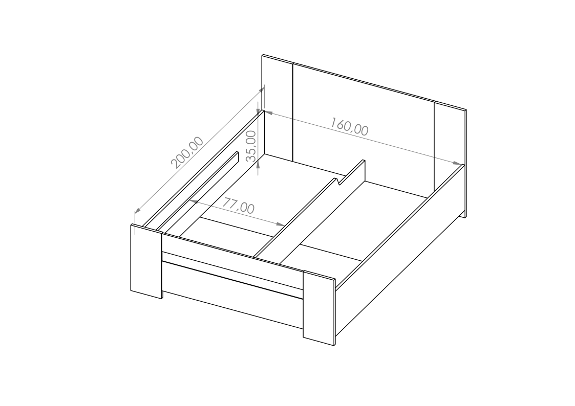 Manželská postel BONNO
